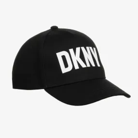 Teen Black Cotton Canvas Cap