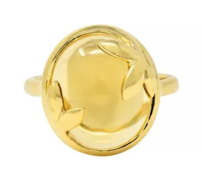 Tiffany & Co. Paloma Picasso Citrine 18 Karat Yellow Gold Olive Leaf Ring