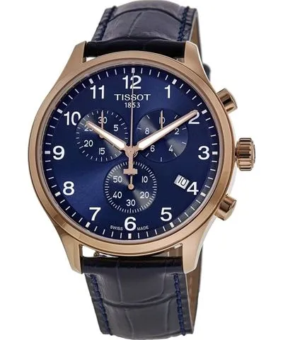 Tissot Chrono XL Classic Quartz Chronograph Blue Dial Leather Strap Men's Watch T116.617.36.042.00 T116.617.36.042.00