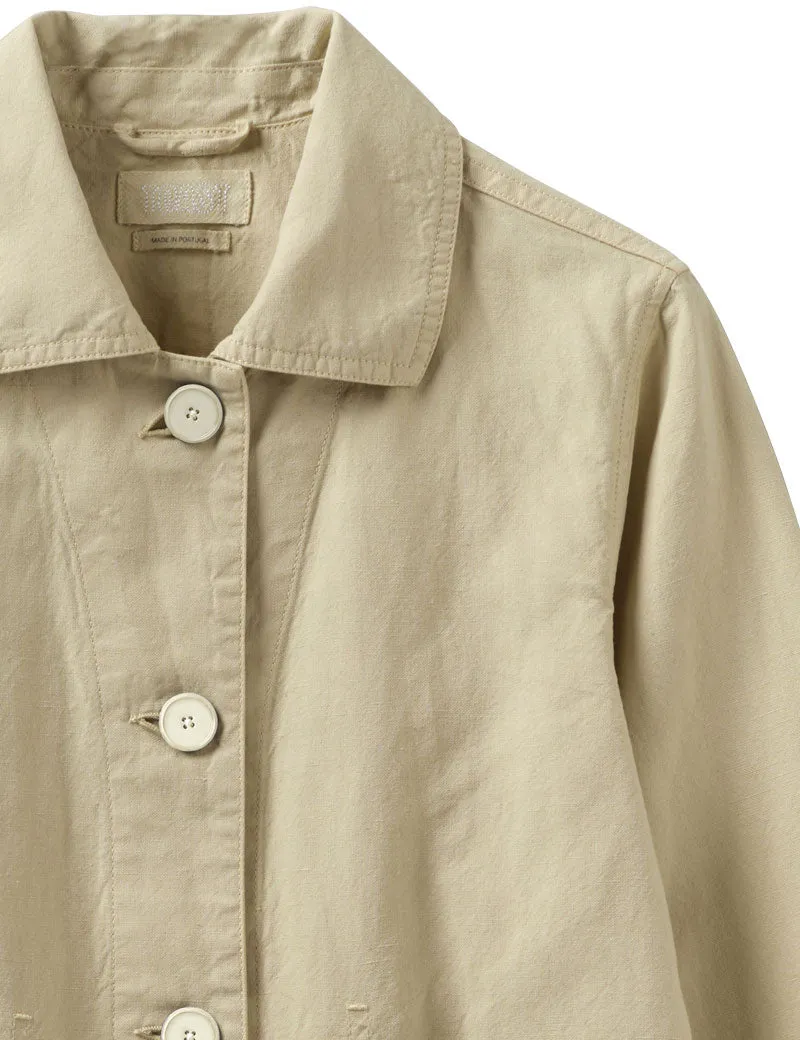 Toast Garment Dyed Cotton Linen Canvas Jacket Fallow