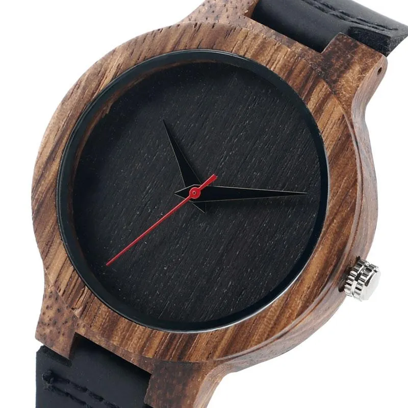 Top Gift Item Men's Analog Simple Bamboo Hand-Made Wooden Wrist Watch