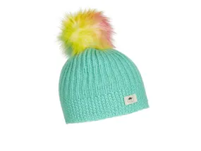 Turtle Fur Kids' Suzie Faux Fur Pom Beanie